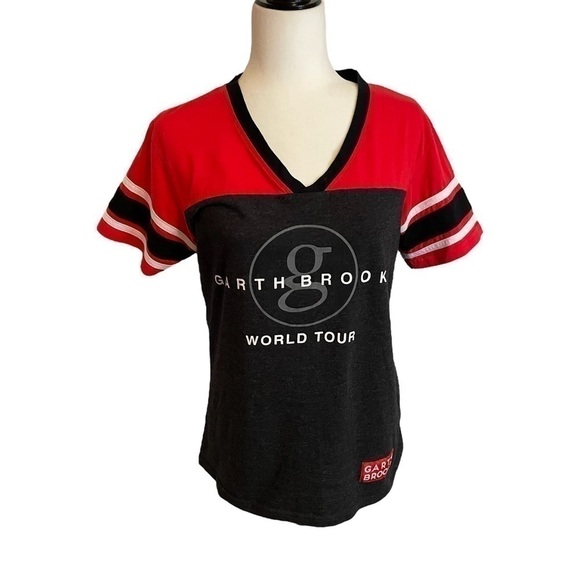 Garth Brooks World Tour  7 Jersey V-NECK
 Tee Size Large 2014-2017 - Picture 8 of 13